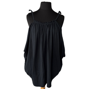 Free People Beach Black Oversized Swim Cover-Up size L